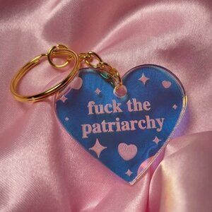 F*CK THE PATRIARCHY HEART KEY CHAIN